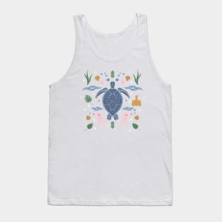 Swimming with the Turtles Tank Top